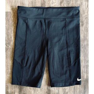 Youth Girls Large Nike Dri-Fit Black Compression Biker Shorts